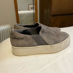 Grey Suede Vince Platform sneakers